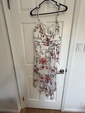 Lulus My Favorite Day Ivory Floral Print Midi Dress